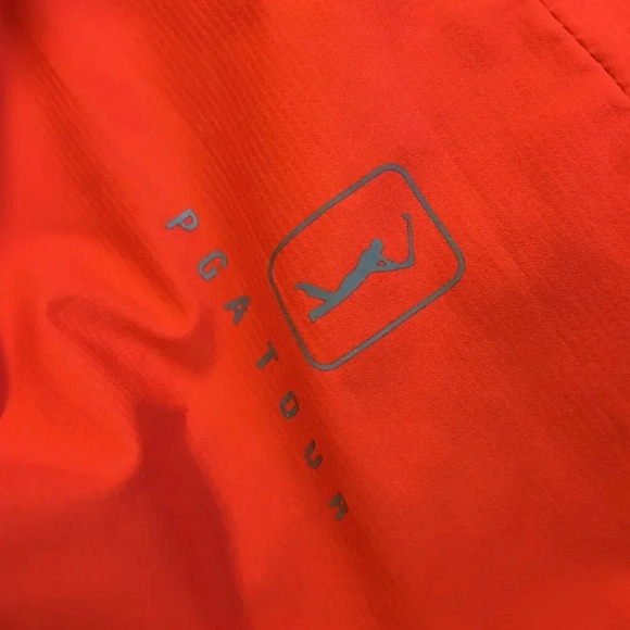 PGA Tour Men's Red Black Golf Zip Up Windbreaker Jacket - Picture 8 of 8